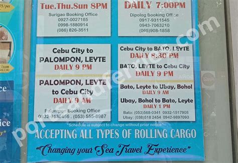 polambato to palompon schedule|Cebu to Palompon and v.v.: Medallion Transport .